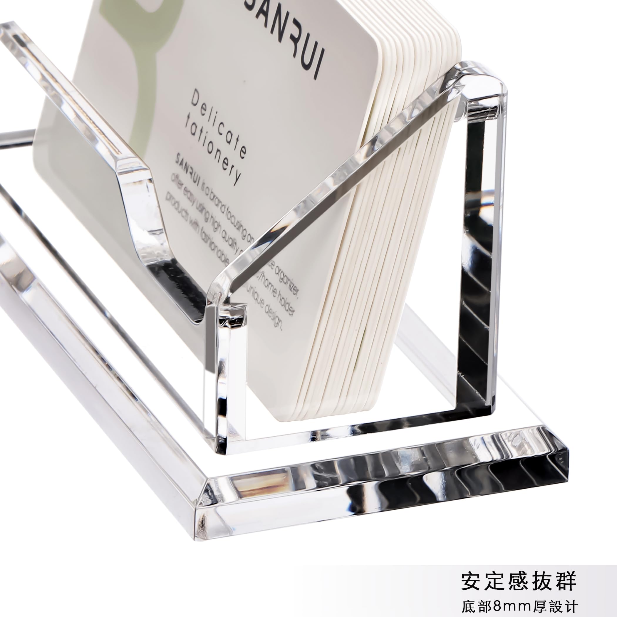 Amazon.co.jp: アクリル名刺スタンド 横置き 大容量 クリア卓上名刺